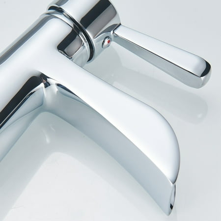 

Vistreck Waterfall Single Hole Single-Handle Low-Arc Bathroom Sink With Pop-up Drain Assembly In Polished Chrome