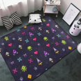 thumbnail image 3 of TEQUAN Area Rugs for Living Room Bedroom, Retro Pixels Arcade Game Printed Carpet Non-Slip Door Mat Polyester Floor Mats, 60" x 39", 3 of 7
