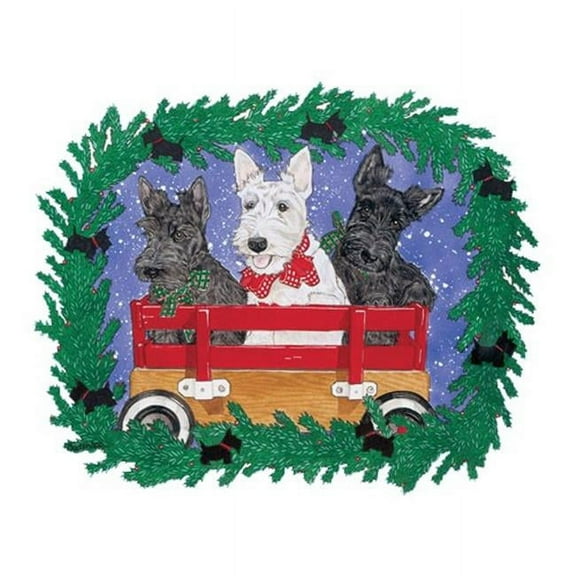 Pipsqueak Productions C805 Holiday Boxed Cards- Scottish Terriers