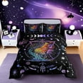 thumbnail image 2 of Erosebridal Hippie Aquarius Comforter Sets King Size, Trippy Astrology Comforters & Duvets, Horoscope Constellations Bedroom Decor, Reversible 3-Piece, 2 of 8