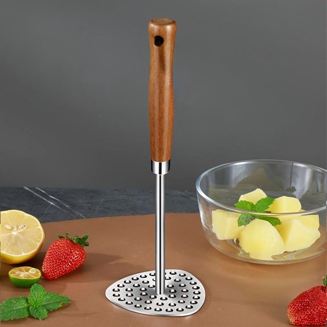 CNKOO Stainless Steel Potato Masher - Durable Kitchen Gadget for Perfect Mashed Potatoes Ideal for Home & Restaurant Use