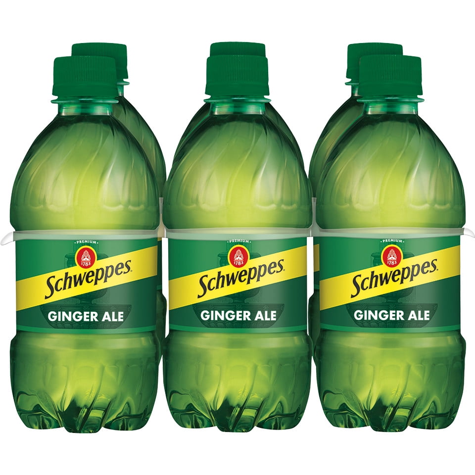 Schweppes Ginger Ale Soda Pop, 16 Fl Oz, 6 Pack Bottles