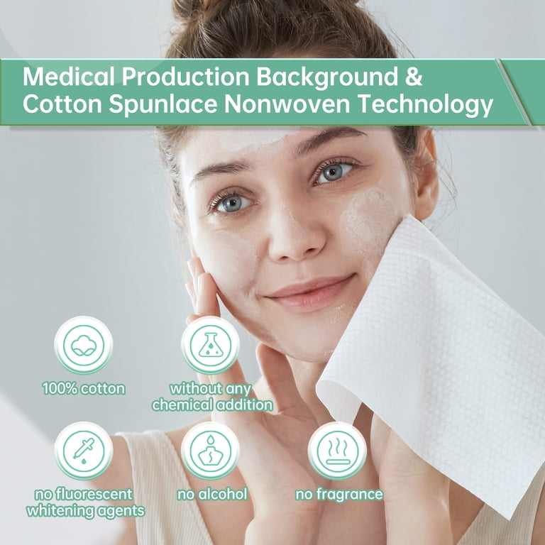 Tact Squad Disposable Face Towels – Soft Cotton Facial Wipes For Makeup & Cleansing 7 thumbnail image