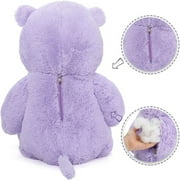 MaoGoLan Giant Hippopotamus Stuffed Animals 36 Purple Oversized Stuffed Hippo Toy Hippo Plush Toy