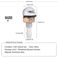 thumbnail image 3 of ZOUSSIQI 2pcs Windshield Washer Nozzle, Universal Car Auto Windshield Wiper Spray Jet Nozzle Replacement Kit(Silver) CA919-42591, 3 of 9