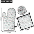 thumbnail image 6 of White Buffalo Skull Dot Pattern Kitchen Oven Mitt and Pot Holder Sets 4 Pcs for Baking, Cooking and Grilling, Heat Resistant Up To 392 °F, 6 of 7