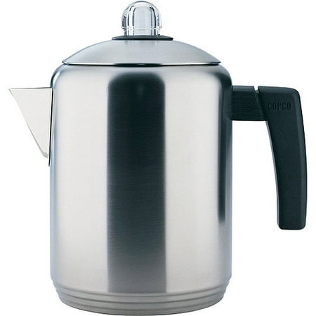Copco 4- to 8-Cup Stovetop Brushed Stainless Steel Percolator