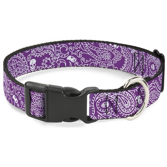 Collar para Perro Buckle-Down Calaveras Paisley 3.8 cm de Ancho Grande