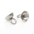 thumbnail image 3 of U8MO 100x Stainless Steel Bead Cap Pendant Bails for Glass Bubble Cover Pendant-5.5x5mm, Hole: 2~2.5mm, 3 of 3