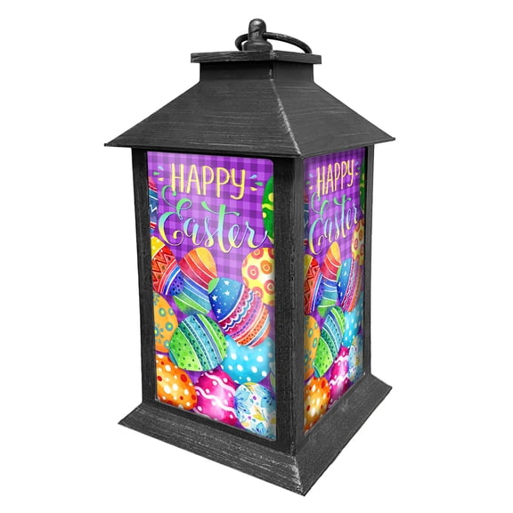 Briarwood Lane Lantern 13.5" x 5.5" x 5.5" Painted Easter Eggs For Easter Lantern