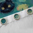 thumbnail image 4 of Manfei Black Cat Black Out Curtains for Kids Children,Nature Floral Lotus Curtains Pack of 2 (42x63 Each),Cartoon Animal Bedroom Curtains,Super Cozy Room Decor, 4 of 6
