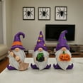 thumbnail image 3 of Halloween Gnomes Decorations for Home, Set of 3 Resin Funny Garden Gnomes Statues for Outdoor Decor, Halloween Pumpkin Elf Figurine Gift for Table Centerpiece Decor, 3 of 9