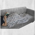 thumbnail image 6 of Retro Soft Flannel Fleece Throw Blanket, Colorful Sketch Style Male Moustache Types as Handlebar Walrus and Chevron Pattern, Cozy Plush for Indoor and Outdoor Use, 50" x 60", Multicolor, by Ambesonne, 6 of 6