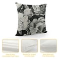 thumbnail image 4 of Chilfamy Throw Pillow Cover Black and White with Floral Bouquet of Roses Daisy Blue Wild Flowers in Vintage Style Watercolor Decorative Pillow Case Home Decor Square Pillowcase White, 4 of 5