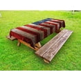 thumbnail image 1 of USA Outdoor Tablecloth, Fourth of July Independence Day Weathered Retro Wood Wall Looking Country Emblem, Decorative Washable Fabric Picnic Table Cloth, 58 X 84 Inches,Red Blue Tan, by Ambesonne, 1 of 2