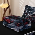thumbnail image 6 of Homewish Magic Dragon Zipper Queen Comforter Set with Fitted Sheet and 2 Pillowcases,Goth Halloween Skull Zipper Bedding Set,Gray Red,Animal Bed Set,Black Reversible,4pcs, 6 of 8