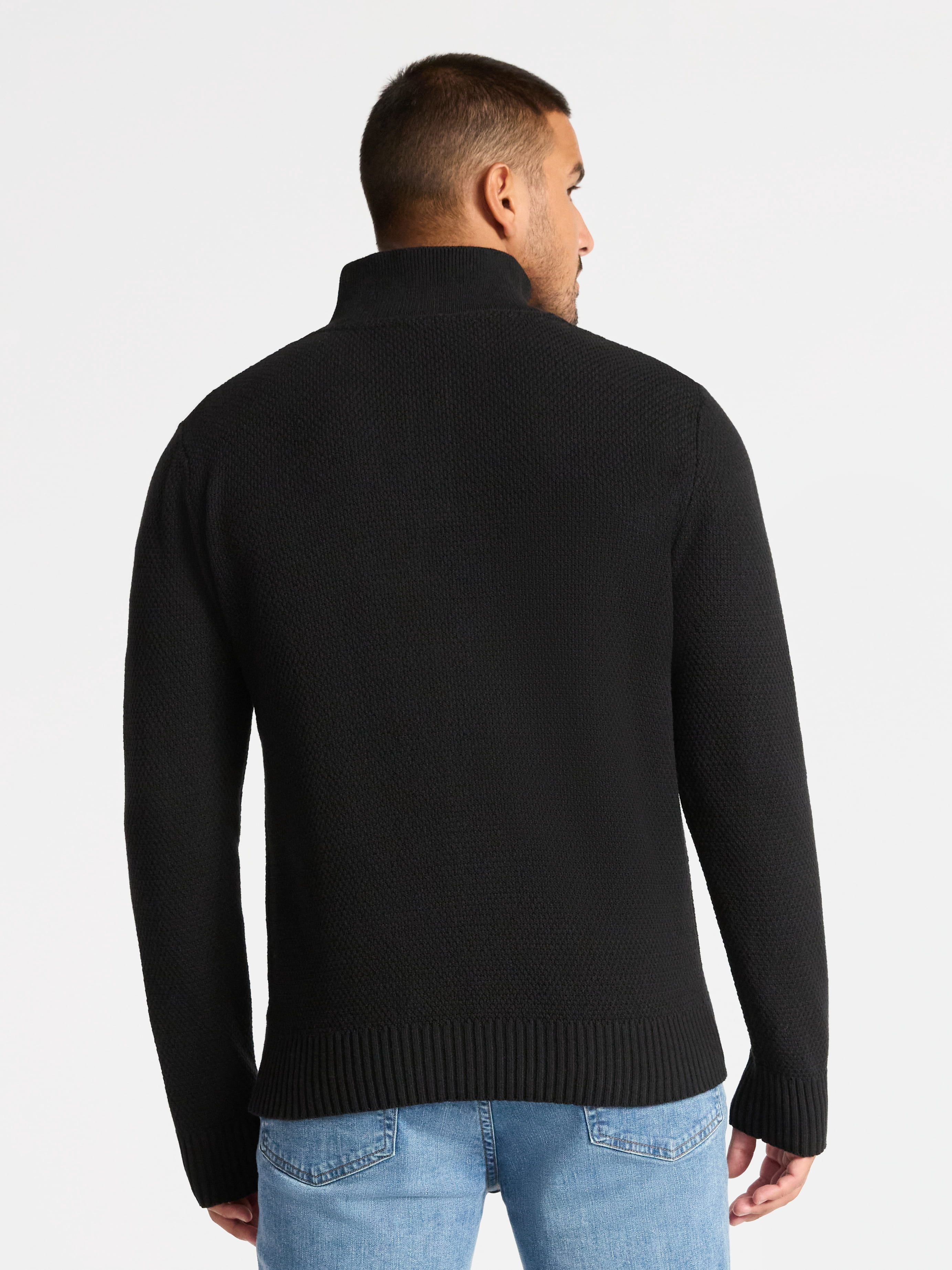 George Men's & Big Men's Button Mock Neck Sweater with Long Sleeves, Midweight, Sizes S-3XL