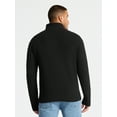 thumbnail image 3 of George Men's & Big Men's Button Mock Neck Sweater with Long Sleeves, Midweight, Sizes S-3XL, 3 of 5