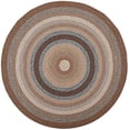 thumbnail image 2 of Safavieh Braided 4' Round Hand Woven Polypropylene Rug in Brown, 2 of 3
