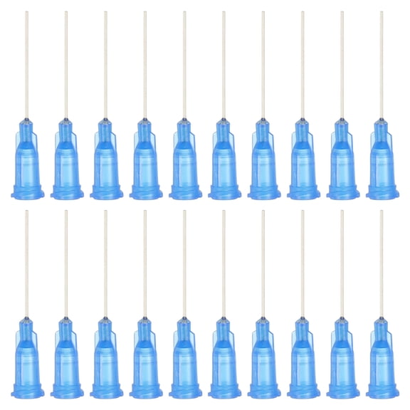 Agujas de dispensación de 22Ga, 52PCS, agujas de dispensación de punta roma de 1 pulgada con jeringas de bloqueo Luer para rellenar tintas líquidas, adhesivos, aceites, azul
