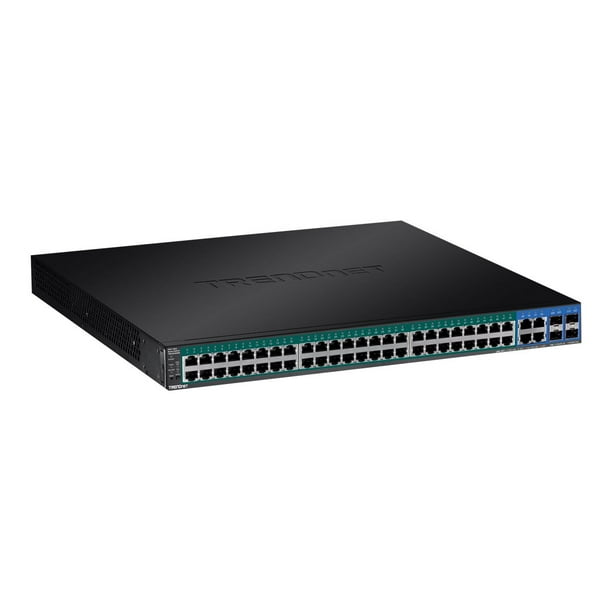 TRENDnet TPE 5240WS - Interrupteur - Intelligent - 48 x 10/100/1000 (poe+) + 4 x gigabit sfp - bureau, montage en rack - poe+ (370 w) - ac 100 - 240 v - Conforme TAA