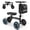 black, variant on WHLICKS Foldable All-Terrain Knee Scooter for Adults, Steerable Medical Knee Walker with PU Wheels for Foot & Ankle Injury Recovery-Blue