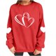 thumbnail image 5 of Xuyuer Valentines Sweatshirts for Women Heart Print Graphic Valentine Sweatshirts Casual Tops, 5 of 9