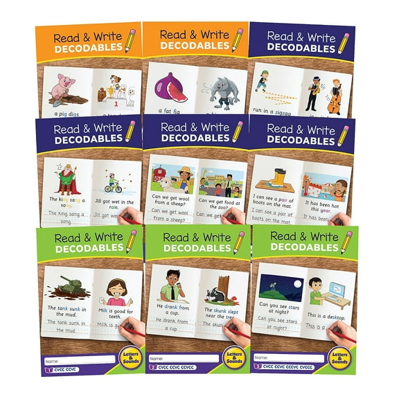 Junior Learning JRL690 Read & Write Decodables Set A Cards