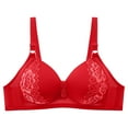 thumbnail image 5 of Cethrio Womens Push Up Bras 2025 Wirefree Bras Full Figure Bras Plus Size Lingerie, Red 40C, 5 of 7