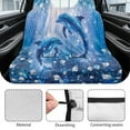 thumbnail image 6 of Drydeepin Dolphin Diamond Cute Car Seat Cover Backseat Universal Rear Car Seat Bench Towel Non-Slip Saddle Blanket Seats Protector for Sedans, SUVs, Vans Auto Accessories, 6 of 7