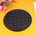 thumbnail image 3 of 1PC 18CM Artificial Leather Bag Base Round Bag Bottom Base Board Bag Making Bottom Plate DIY Woven Bag Material Sturdy DIY Bag Accessory for Bag Making Use (Black), 3 of 9