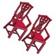 thumbnail image 3 of Red Dollhouse Chair Miniature Furniture for Decoration 2Pcs Wooden, 3 of 3