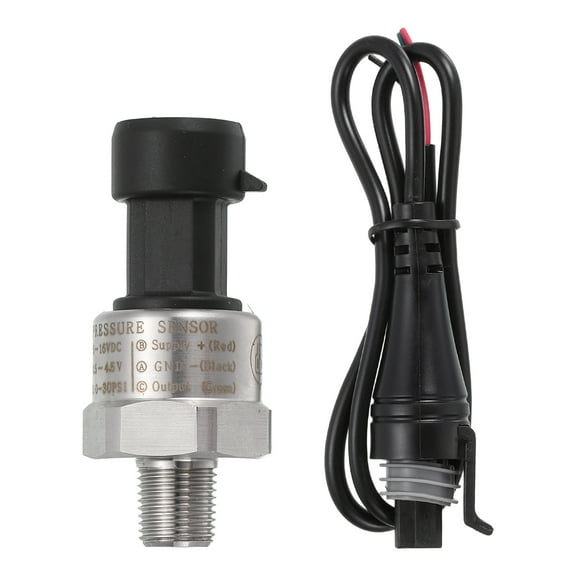 Uxcell Pressure Transducer Sender Sensor 1/8" NPT 30 PSI Stainless Steel