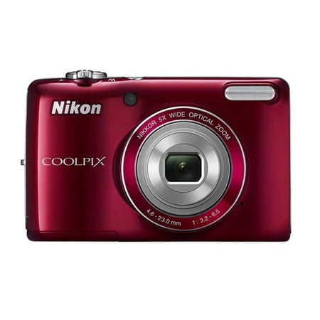 Nikon COOLPIX L26 Red 16MP Digital Camera w/ 5x Optical Zoom Lens, 3" LCD Display, HD Video, Image Stabilization