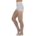 thumbnail image 3 of ToBeInStyle Women's Spandex Knee High Socks With Multi Strand Diamond Net - White - One Size, 3 of 6