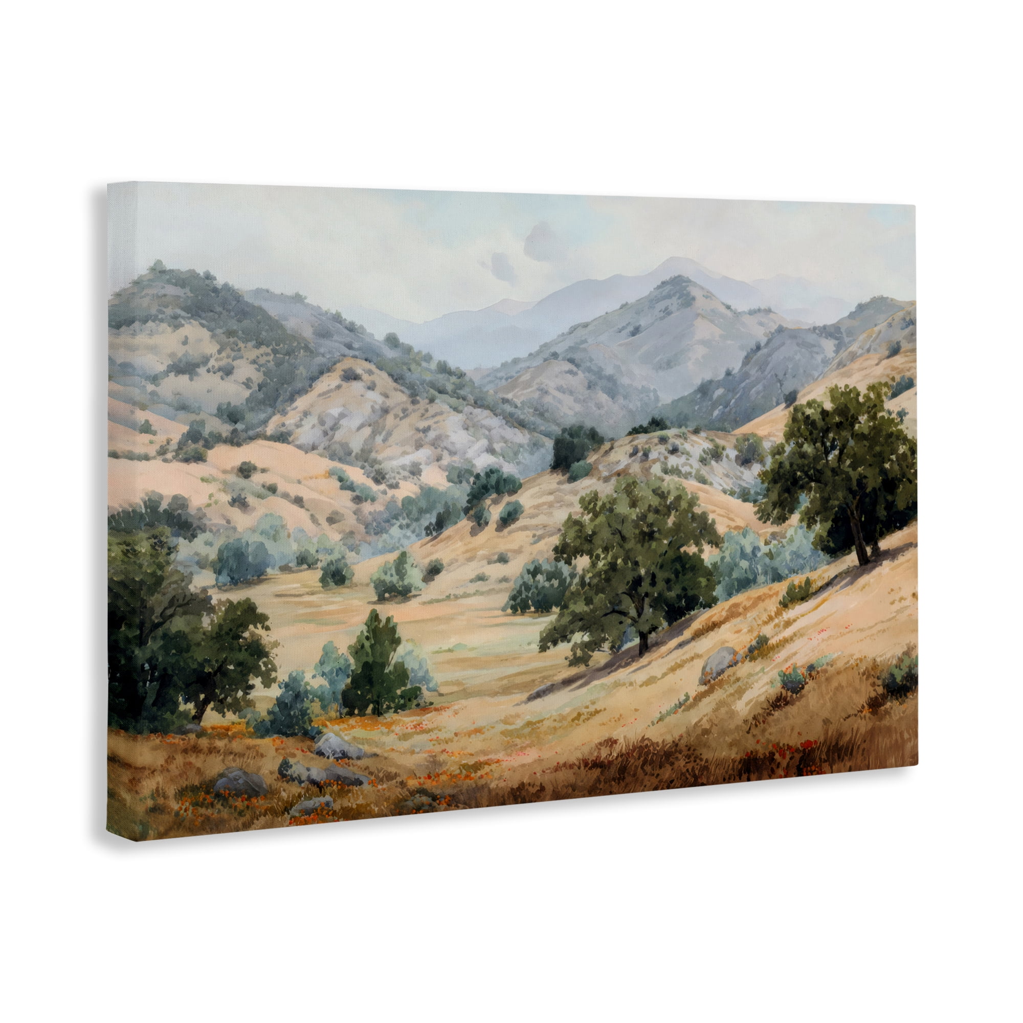 Stupell Industries Mountains and Trees Valley View Canvas Wall Art, design by Petal Prints Design