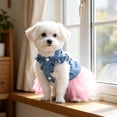 thumbnail image 5 of Guodhu Dog Pet Suspender Dress Cute Puppy Cat Clothing Pink M for 5-7 lbs Small Dogs Cats Outfit Pet Apparel(Pink), 5 of 6