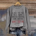 thumbnail image 2 of WEAIXIMIUNG Robe Sweat-Shirt avec Poches Sweat-Shirts Maxi Day Col Rond Femmes Manches Longues Imprimé Graphique Lettre Pull Sans Capuche Blouse Top, 2 of 4