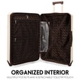 thumbnail image 2 of ELLE Luxe Journey 3 Piece Expandable Retro Spinner Luggage Set | Champagne, 2 of 8