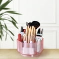 thumbnail image 3 of Desktop 360 degree Rotating Cosmetic Storage Box Makeup Holder for Vanity Bathroom Pink, 3 of 8