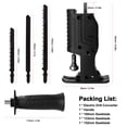 thumbnail image 3 of TFixol Electric Drill Modified To Electric Saws Accessory Electric Reciprocating Saws Drill to Jig Saws Portable Woodworking Cutting Utility Tool with 3 Sawblade, 3 of 7
