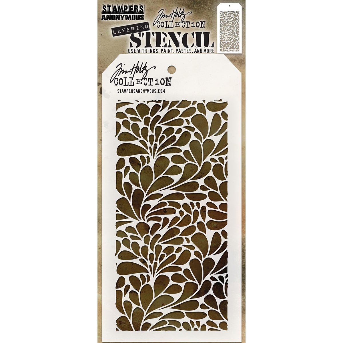 Tim Holtz Layered Stencil 4.125"X8.5" Splash