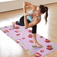 thumbnail image 6 of Strawberry Plants Fruit Cat Flower Hot Yoga Mat Towel Non Slip for Hot Yoga - Quick-Drying Yoga Mat Cover with 4 Corner Pockets with Travel Bag - Hot Yoga Towel Non Slip 74"x26", 6 of 6