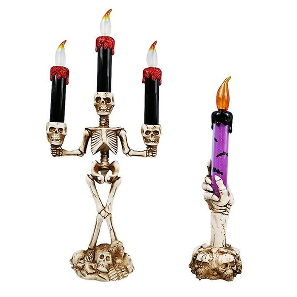 Velas de Halloween para decoraciones de Halloween 2 piezas Allinless