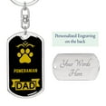 thumbnail image 2 of Pomeranian Keychain Stainless Steel or 18k Gold, 2 of 8