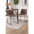 thumbnail image 1 of Brassex Madison Upholstered Dining Chair Set of 2 with Powder-Coated Steel Frame, Vintage Brown, 1 of 7
