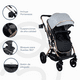 thumbnail image 3 of Carriola Travel System Vox 3 en 1 con Autoasiento, Moisés Convertible y Capota UV50+, 3 of 6