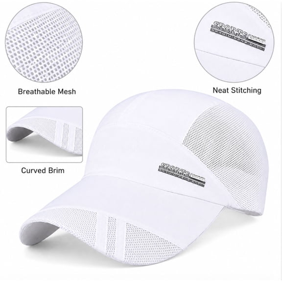 Unisex Mesh Baseball Cap, Adjustable Sports Hat for Running, Golf, Fishing and Outdoor Wear, TIKA