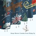 thumbnail image 6 of Dark Blue Christmas Santa Pattern Shower Curtain 36"x72" ,Bathroom Decorative Shower Curtains Set with 12 Hooks,Modern Waterproof Washable Shower Curtain, 6 of 6