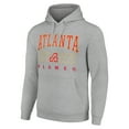 thumbnail image 2 of Men's Starter Heather Gray Atlanta Flames Retro Graphic Pullover Hoodie, 2 of 3